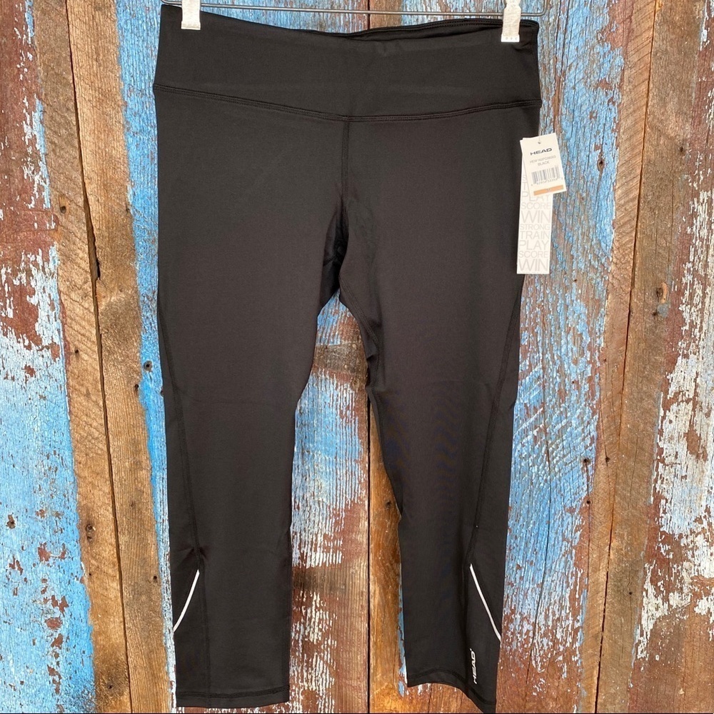 Head Black Tight Fit Mid Rise Capri Legging
